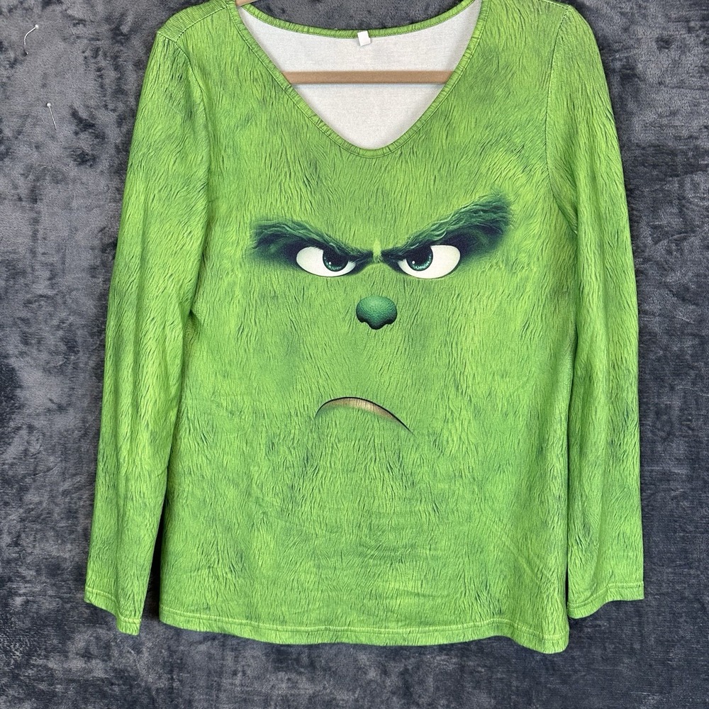 The Grinch Christmas Long Sleeve Green Shirt Unisex 3D Printed Adult S Holidays